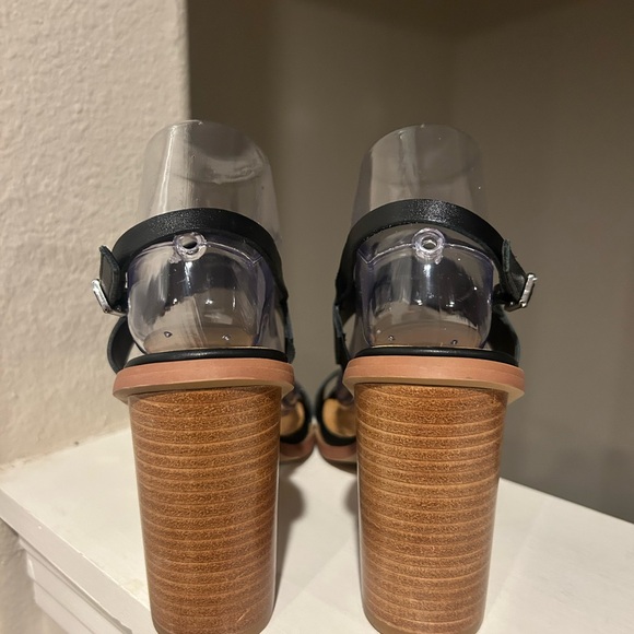 Lisa Vicky Womens Slingback Sandals Black Heeled Square Toe Size 9 Oasis NWB - Picture 3 of 11